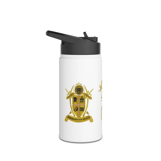 Cash-Neill family stainless steel water bottle with standard lid