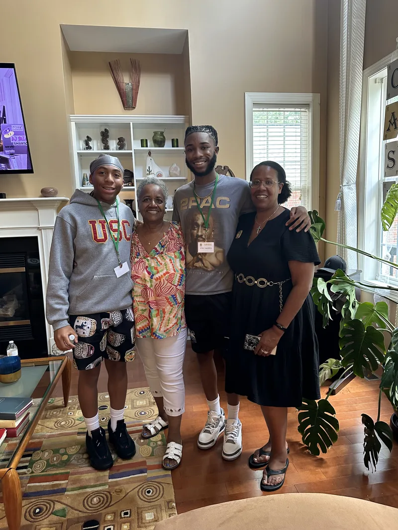 Family members enjoying time together at a reunion